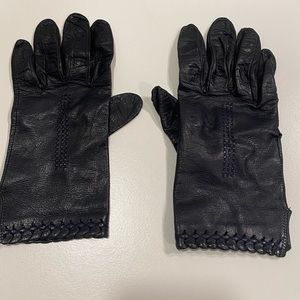 Authentic Black Leather Gloves from Paris, France